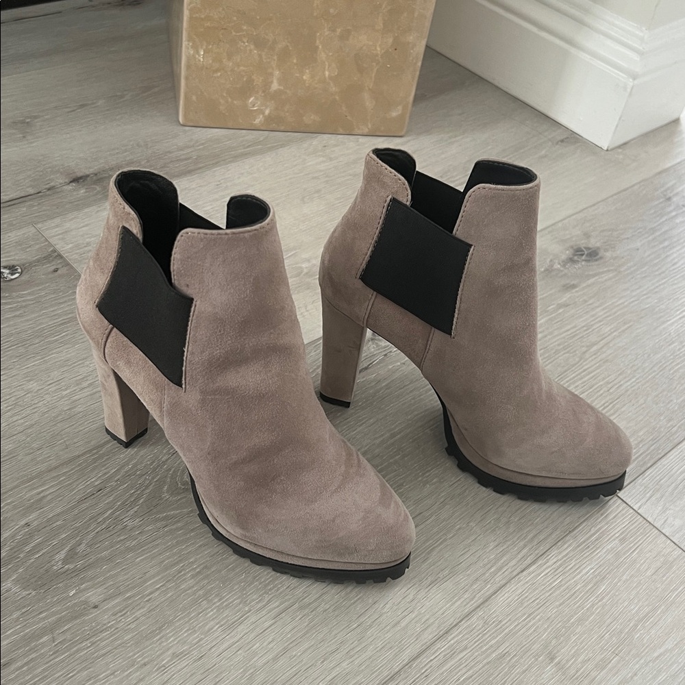 All Saints Taupe Ankle Boots